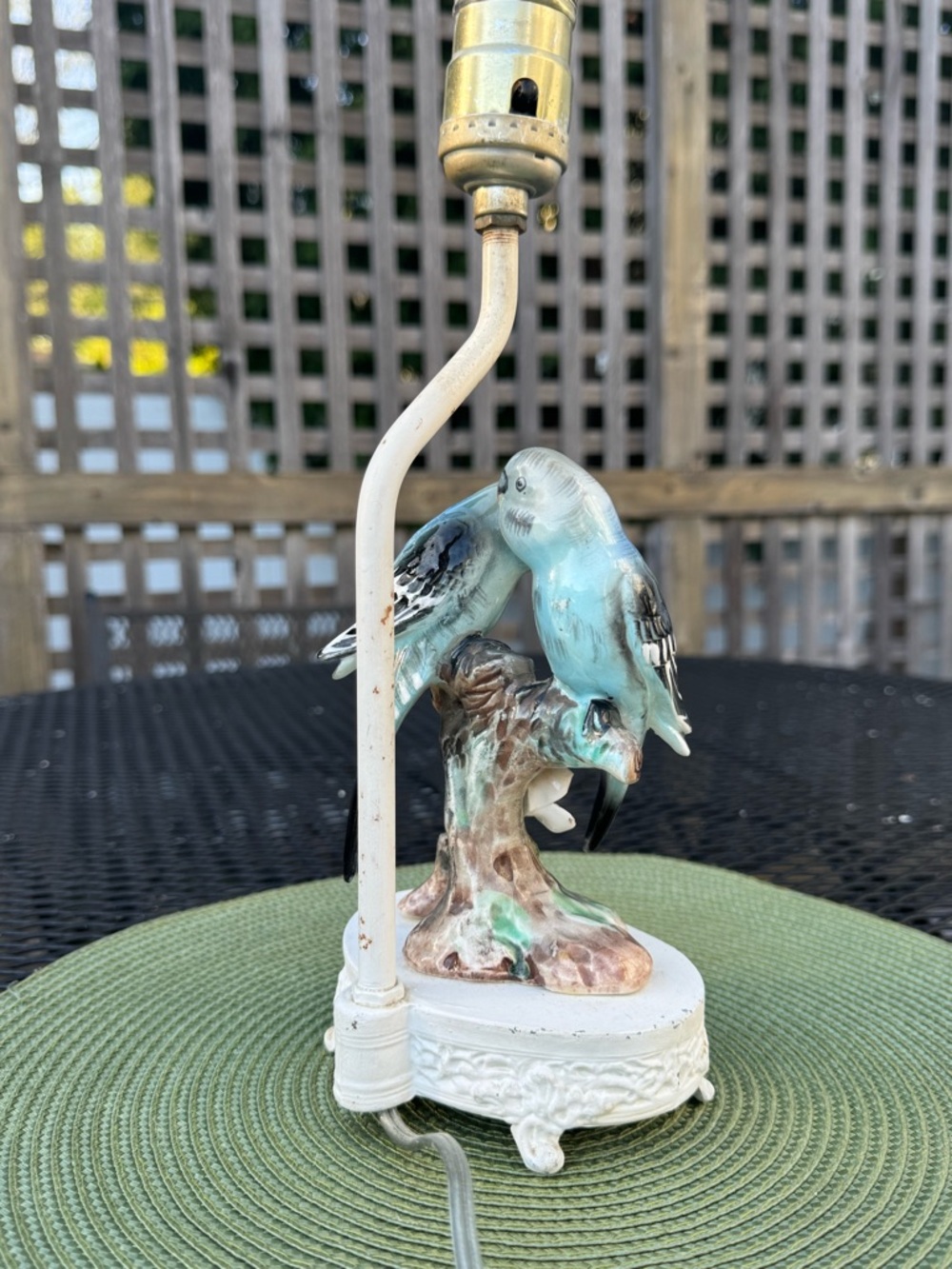 Vintage parakeet lamp - Picture 5 of 9
